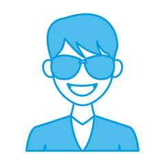 Young man with elegant clothes and sunglasses