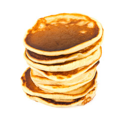 stack of pancakes isolated on white