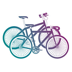 racing bicycles isolated icons vector illustration design