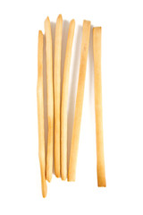 bread sticks isolated on white