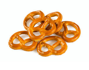 pretzels isolated on white background