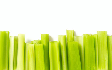 Fototapeta premium celery sticks isolated on white