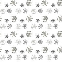 Snowflakes seamless pattern. Snow falls background. Symbol winter, Merry Christmas holiday, Happy New Year celebration Vector illustration