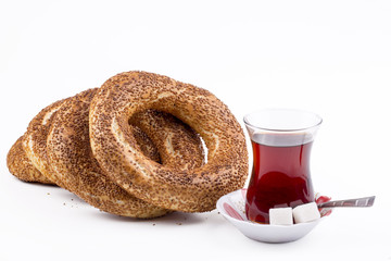 Turkish bagel and tea
