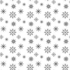 Seamless Snowflakes pattern Background for Christmas and New year. Vector Illustration