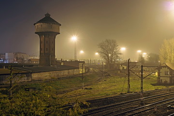 wieża ciśnień na dworcu kolejowym © Henryk Niestrój