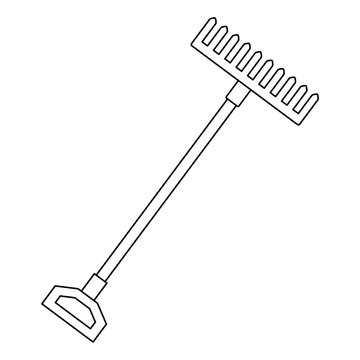gardening rake isolated icon vector illustration design