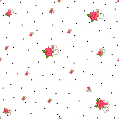 Cute Floral pattern in the small flower. 