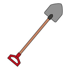 gardening shovel isolated icon vector illustration design