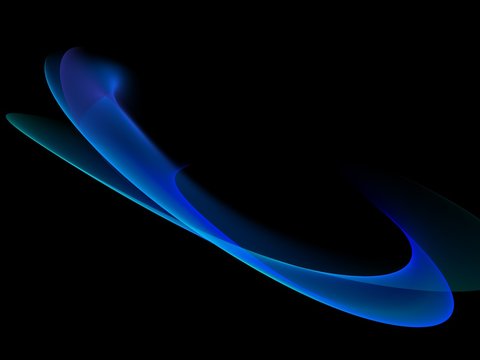 dynamic blue abstract on black background