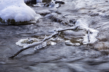 Plitvice lakes, national park in Croatia - in winter