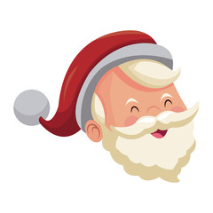 Cute santa claus cartoon face