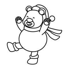 Bear christmas cartoon