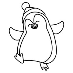 Penguin christmas cartoon