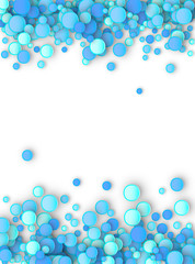 Blue carnaval confetti background