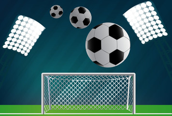 Soccer goal with net.