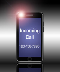 Hearing impaired cell phone users benefit from the accessibility features on phones that signal an incoming call with a flashing light rather than a ringtone. Here is a 3-D illustration of that featur