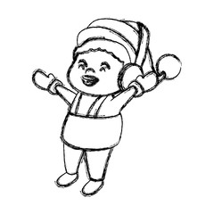 Cute boy christmas cartoon