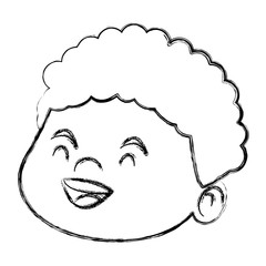 Cute boy face cartoon