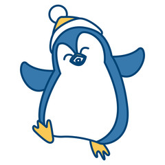 Penguin christmas cartoon