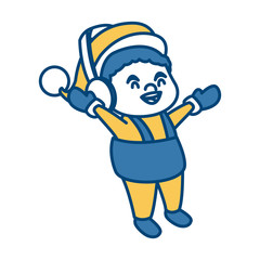 Cute boy christmas cartoon