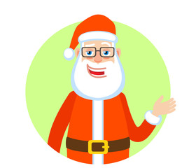 Santa Claus gesticulating