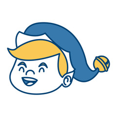 Cute elf face christmas cartoon