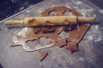 Christmas gingerbread hearts
