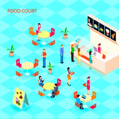 Fast Food Isometric Icon Set