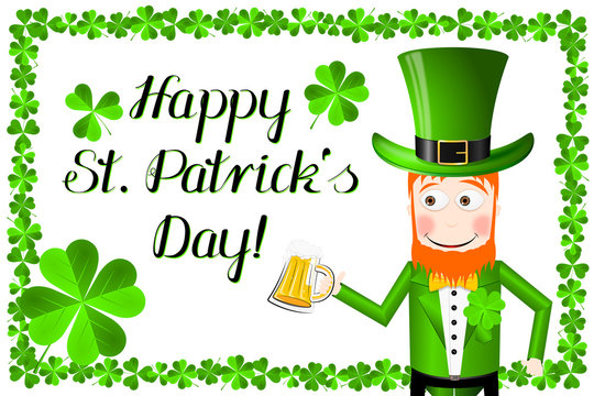 Happy St. Patrick's Day - card, illustration