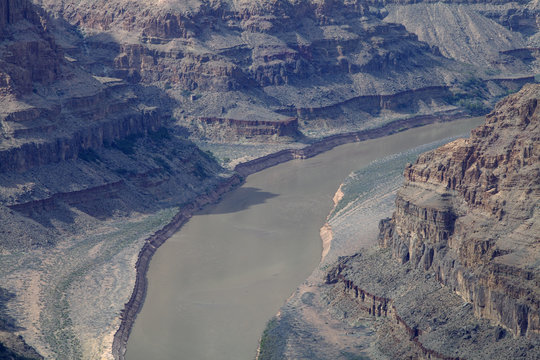 Looking down at the Colorado River from Guano Point