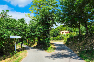 country landscape of North Italia