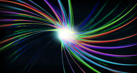 colorful rays of light