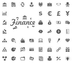 Finance icon. money and finance icon set, vector icon