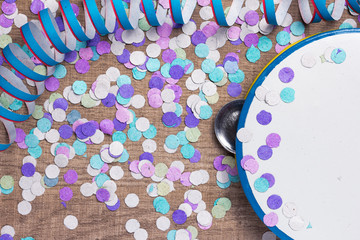 Carnaval party background concept. Space for text, copyspace.