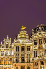 Fototapeta premium Guildhalls on Grand Place in Brussels, Belgium.