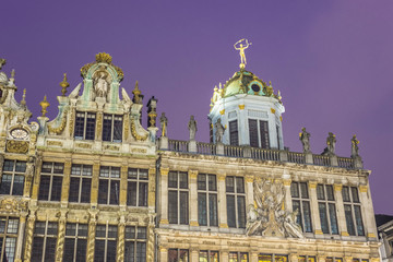 Obraz premium Guildhalls on Grand Place in Brussels, Belgium.