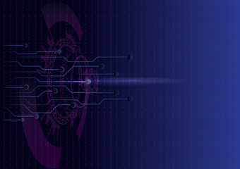 HUD UI interface with digital futuristic cyber security theme