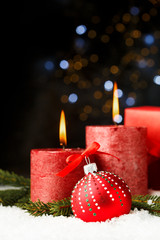 Red shiny Christmas background