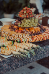 fruit at the wedding reception