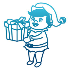 Cute elf christmas cartoon