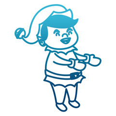 Cute elf christmas cartoon