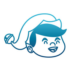 Cute elf face christmas cartoon