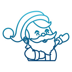 Obraz premium Cute santa claus cartoon face