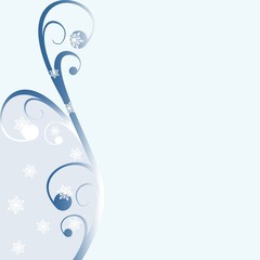 Design blue background for sample text. Vector graphic suitable for winter template.