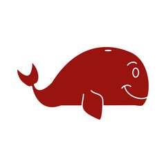 Whale cartoon isolated