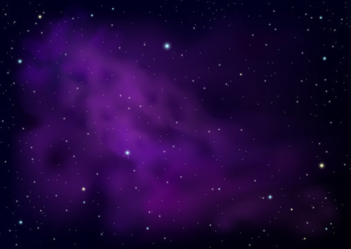 Star Field and Purple Cloud