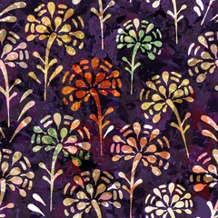 Zelfklevend Fotobehang Vector floral seamless pattern. Colorful hand drawn flowers, ornament © sunny_lion
