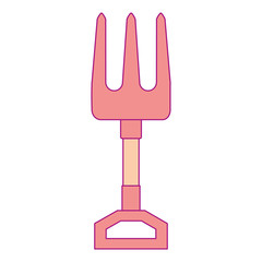 gardening rake isolated icon vector illustration design