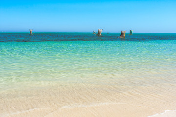 Fishing boats in the lagoon